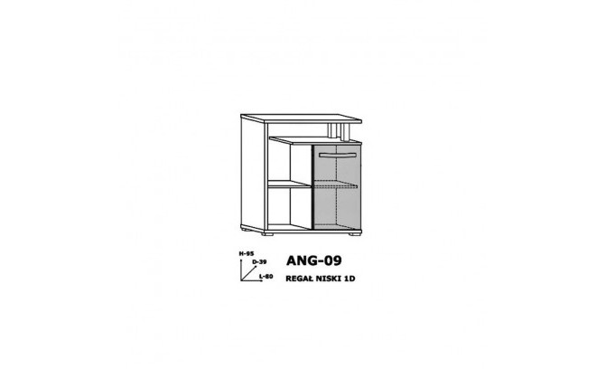 Книжный шкаф ANGEL MEBLOCROSS ANG-09 1D